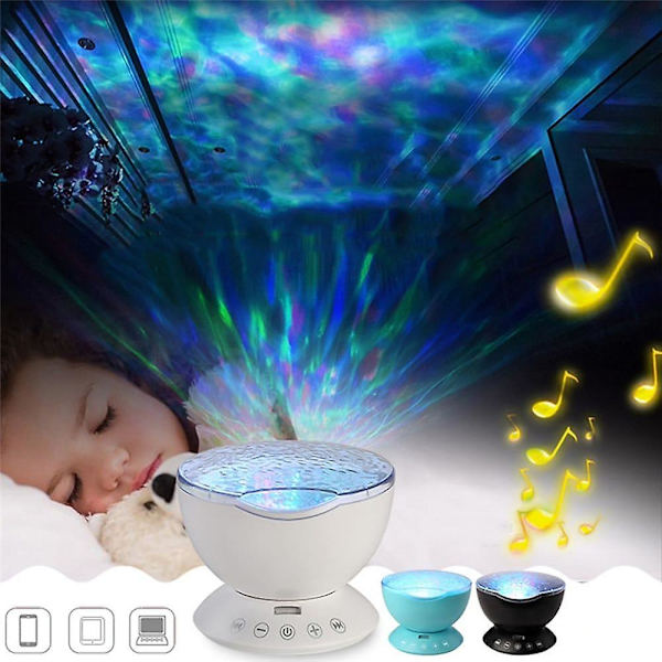 Projektionslampe Ocean Galaxy Stjerne Nebula Fjernbetjening