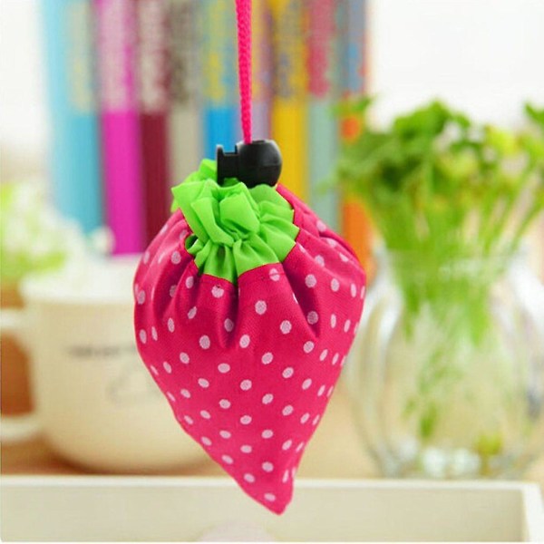 1 stk Bærbar Handlepose i Jordvennlig Strawberry Design