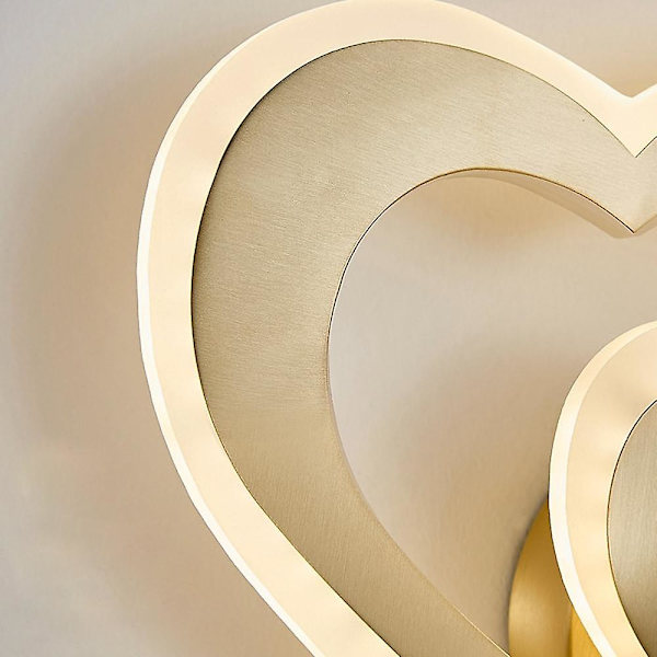 LED Vægskinne Sengelampe Nordisk Guld Hjertedesign 110-120v