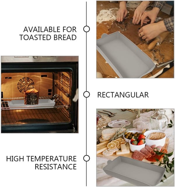 2 stk brødform rektangulær brødform silikon enkel å bruke og rengjøre enkel å vaske for hjemme-DIY-baking
