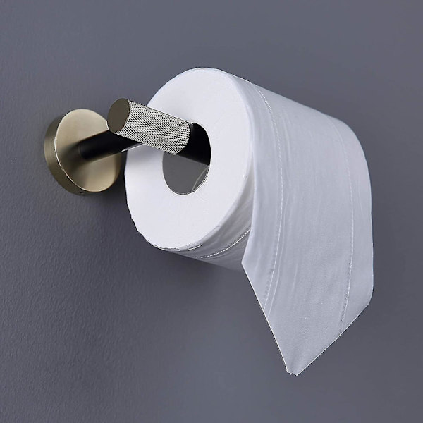 Toiletpapirholder i rustfrit stål, vægmonteret, børstet guld og mat sort