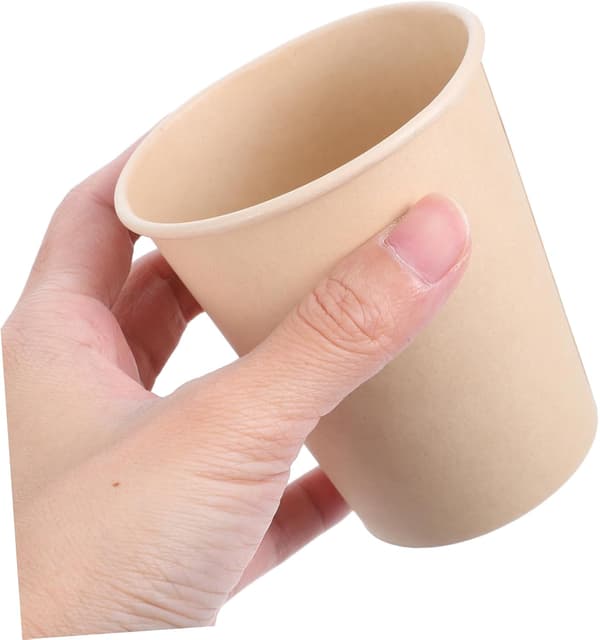 100 stk. engangs kaffe- og drikkekopper 250 ml tykt papirmateriale til varme og kolde drikke