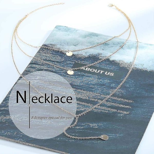 Modelagerat Långt Halsband Myntberlock Halsband Kedja Charm Halsband Smycken För Kvinnor Och Flickor Cy-yuhao