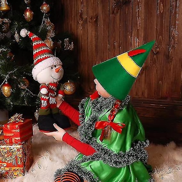 4 stk Barn Halloween Jul Elf Kostume Tilbehør Elf Hat Elf Outfit Til Voksne Jul Halloween Karakter Kostumer Uu-yuhao
