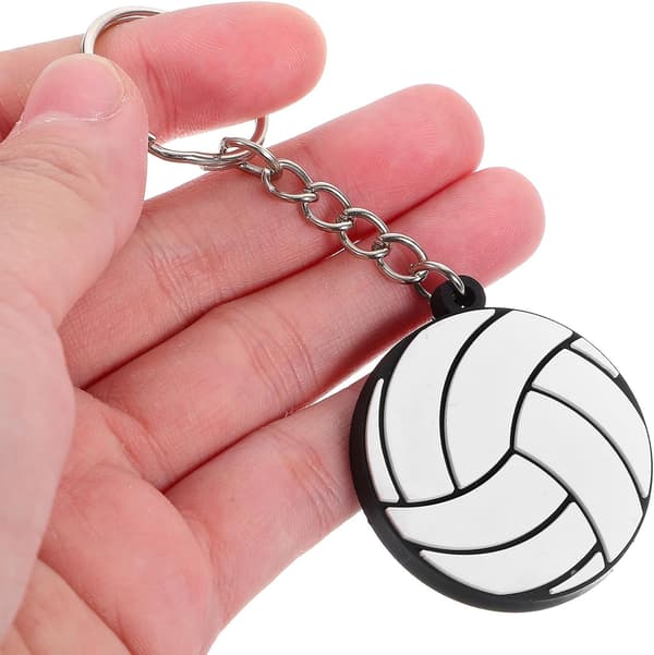 20 stk. volleyball nøgleringe PVC-materiale multifunktionelle kompakte nøgleringe