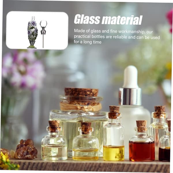 2 stk. parfymeflaskedekor glass aromflaske essens underflaske