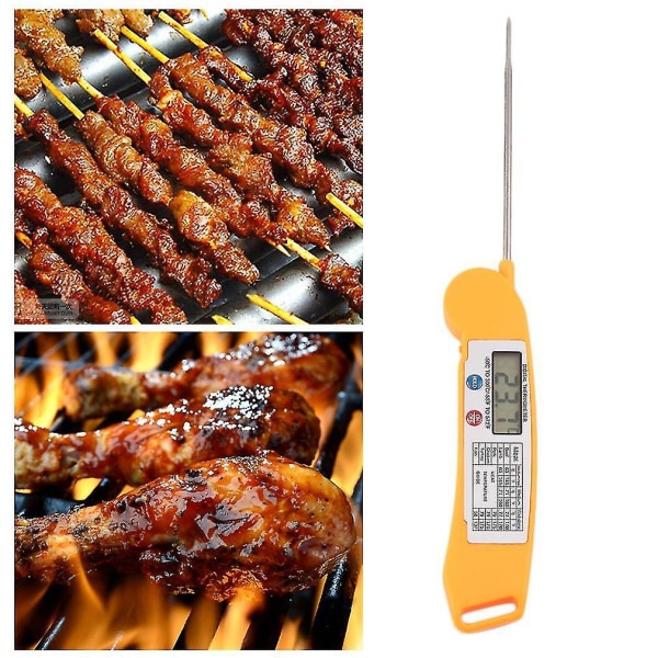 Hurtig Digital BBQ Kød Madtermometer Foldbar Sonde