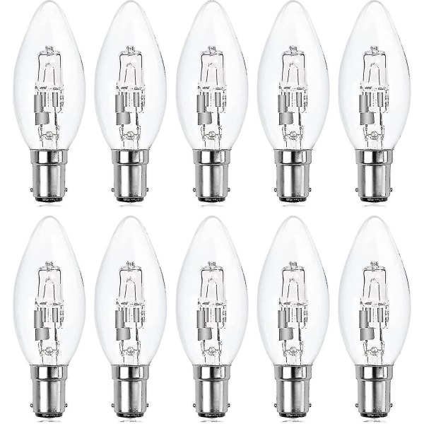 10 kpl B15d Halogeeni Lamput, Himmennettävät 42w C35 Halogeeni Kynttilälamppu 42w B15d Eco Halogeeni Lamput B15d Kynttilä Lamput Pieni Bajonetti