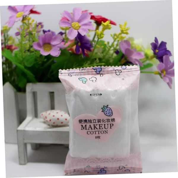 192 stk. bærbare bomulds-makeupfjerner firkantede puder til ansigtet