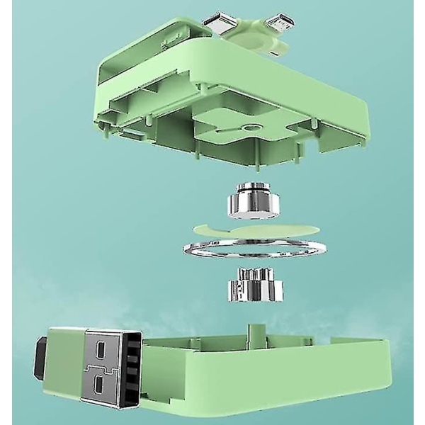 3-i-1 ladekabelrulle, multiopladningskabeltelefonoplader