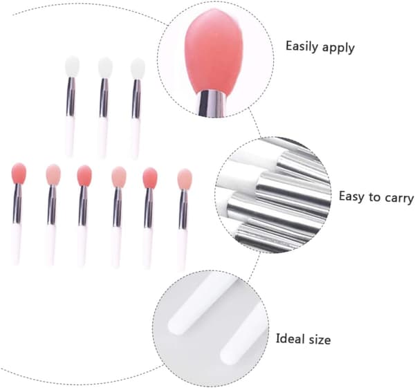 9 stk. silikone læbebørste Kreativ makeup læbestiftbørste Professionel makeup læbeske