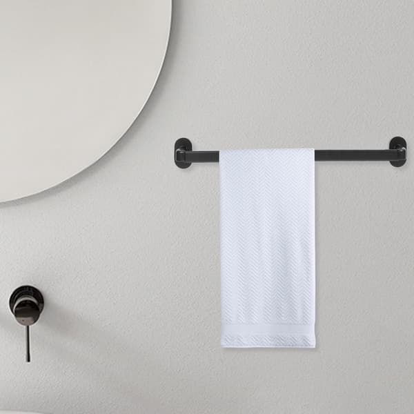 Veggmontert håndklestangorganisator tøffelstativ 48 cm elegant rustfritt stål multifunksjonell