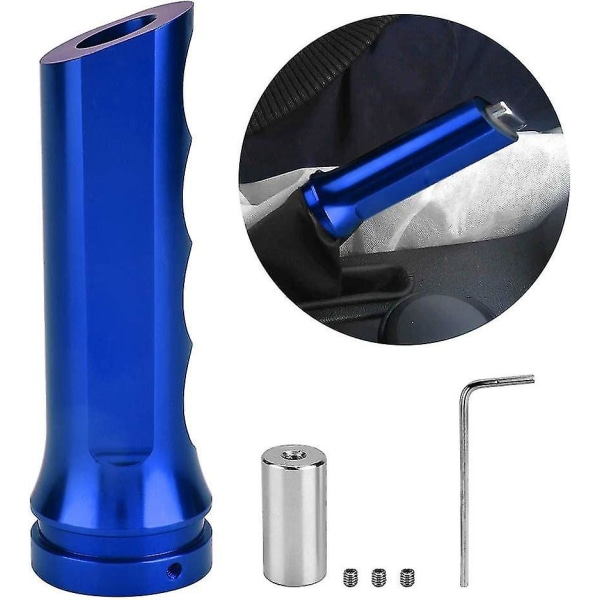 Håndbremsedæksel, universal Auto Car Aluminium Håndbremsedæksel Håndtag Beskytter Håndbremsemanchet (1 sæt, blå)