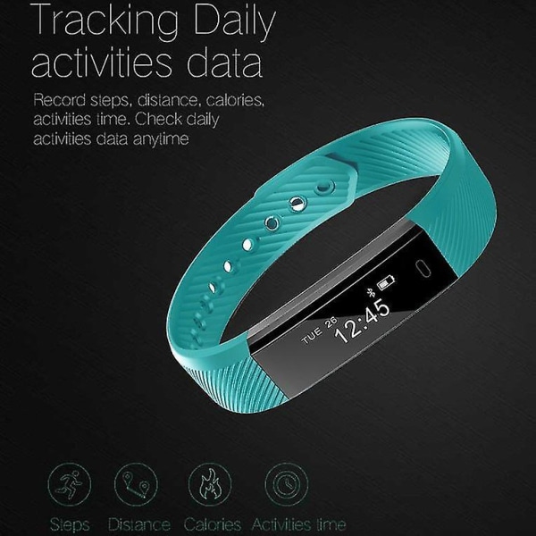 Lemfo Id115 Skridttæller Smart Armbånd Fitness Tracker