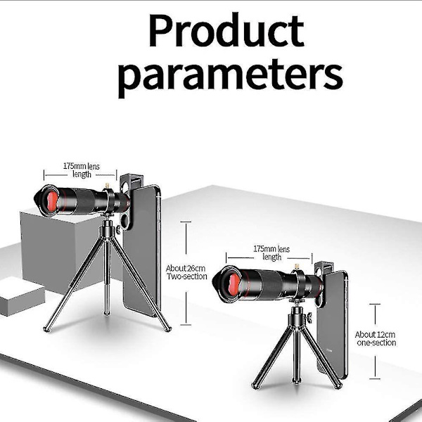 48x HD Starscope Monokulær Smartphone Holder Stativ