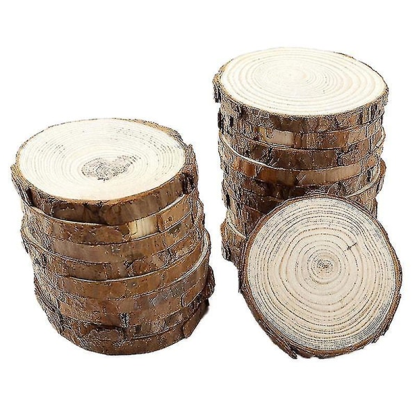 Naturlig rund skivemåtte i træ tekrusholder