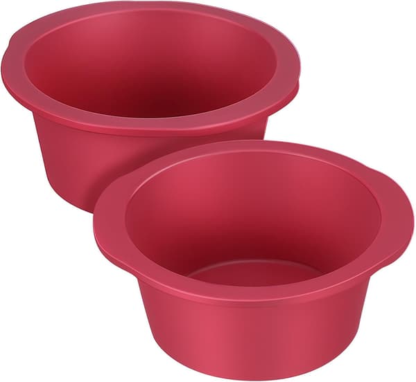 2 stk Silikon Bakeform Cupcakeformer Runde Non-Stick Varmebestandig Elegant Design