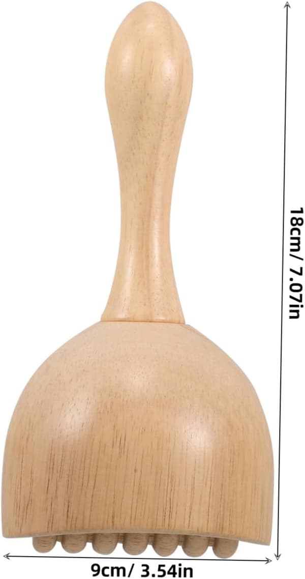 Træ Gua Sha Kop Eksfolierende Kropsskrubbe Massager Akupressurrulle til Kropsformning
