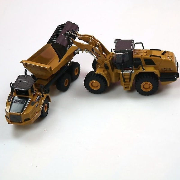 1:50 Tipptruck Grävmaskin Hjullastare Diecast Metallmodell Byggfordon Leksaker Presentbil