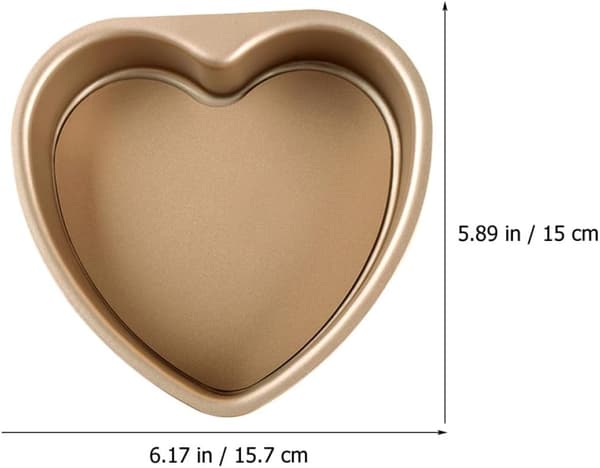 Hjerteformet bakeform 6 tommer rustfritt stål avtakbar bakeplate