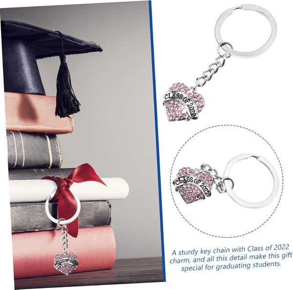 Graduation Heart Charm Nøglering Klasse af Legering Nøglering Sød Mindegave til Dimittender Tak til Studerende