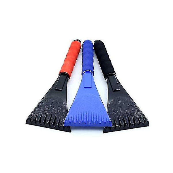 Snöskyffel (3-pack) Plast Is-skrapa Bil Vinter Vindruta Fönster Frost Snöborttagning (röd och blå och svart)