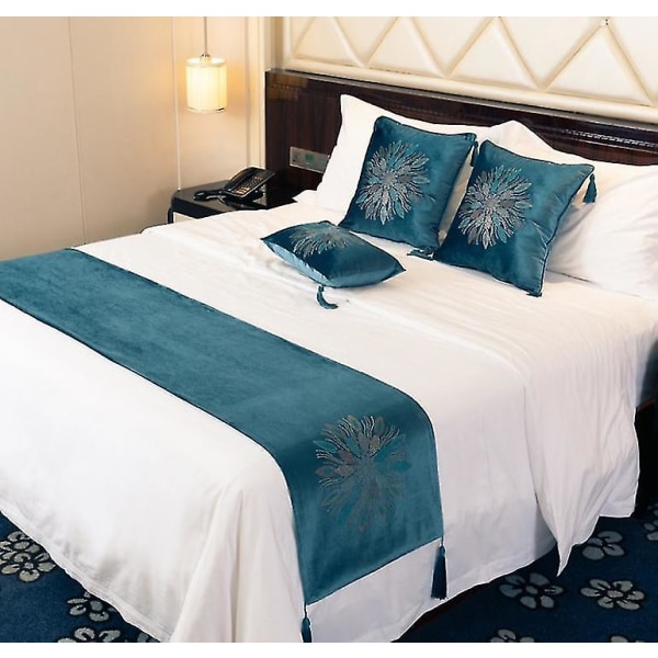 Moderni Pastoral Flower Hotel Bed Runner Tyylikäs sisustus