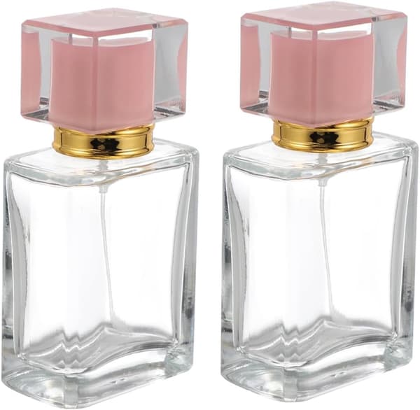 Parfymflaskor i glas Kompakta och lätta att använda påfyllningsbara sprayflaskor 50 ml 2 st för resor och camping