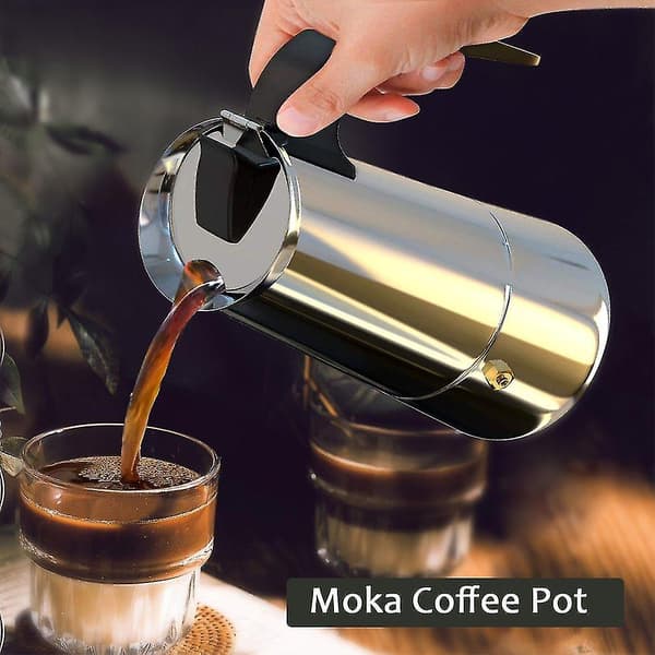 Kaffebrenner i rustfritt stål Moka Pot Espresso Percolator