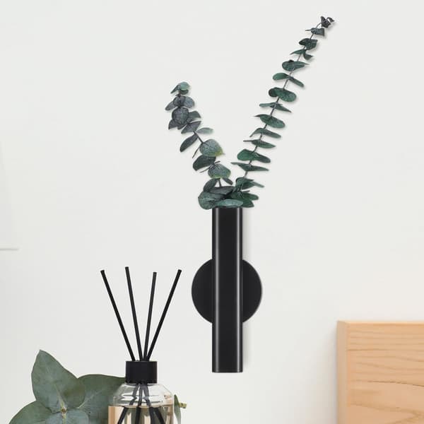 2 st Väggblomma Metallvas Väggmonterad Minirör 5.9x3.1in