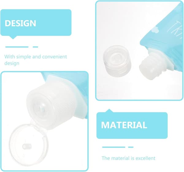 4 stk 100 ml gjenfyllbare reiseklemposer for kosmetikk, emulsjon