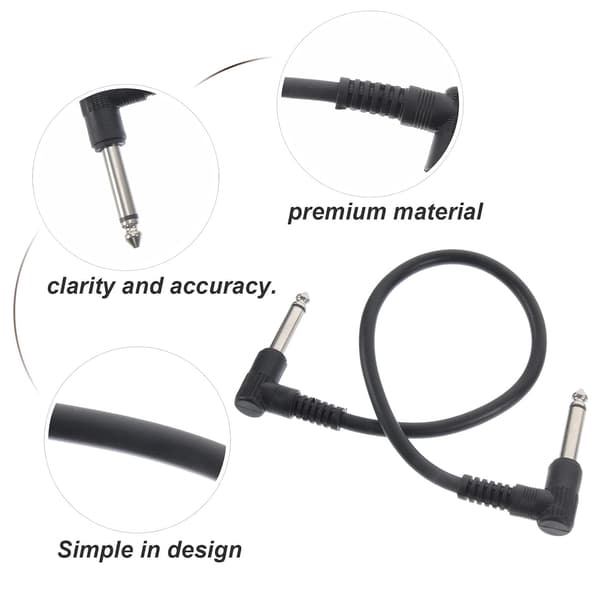 Gitar Effektkabel 6 stk 30 cm Enkeltstykke Elektrisk Instrument Patchkabel for Musikkfremføring