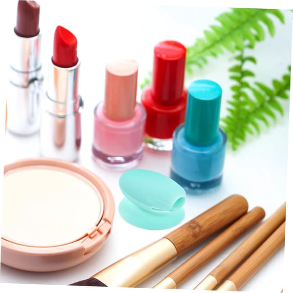 12 stk. silikone læbebørstehætter og mintgrønne anti-tabte makeupbørstebeskyttere til læberejser og opbevaring