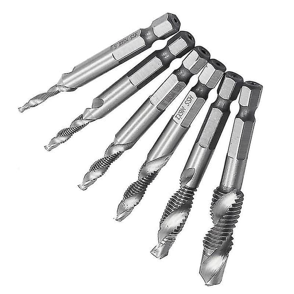 Verktøytilbehør Borsett Høyhastighetsstål Bor Solid Brad Point Bor Bits Metall Multi Bruk Twist Bits (1 sett, Sølv)