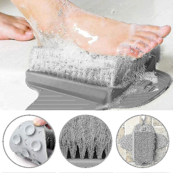 Fotmassageborste med sugkoppar för duschen