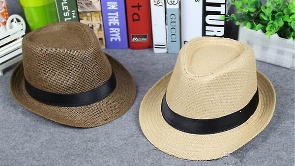 Halm Panama Hat Solstrandhat Bredbremmet Halm Rullet Hat Upf 50+ Til Kvinder