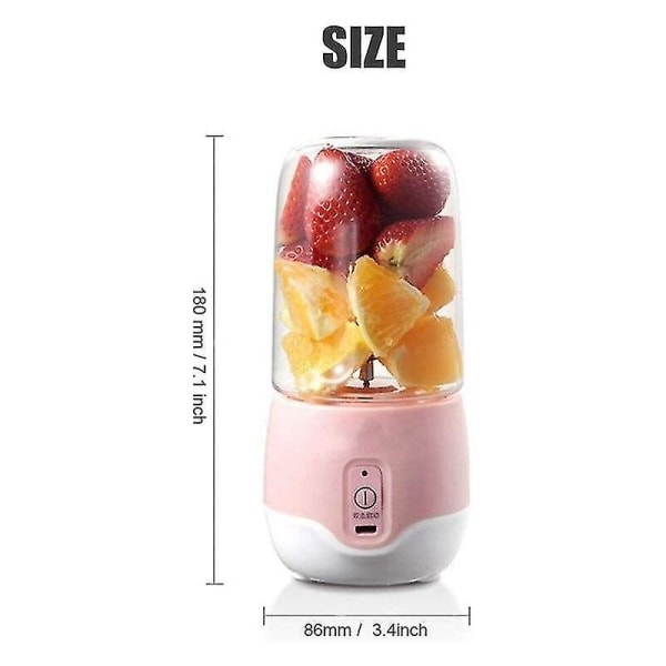 Bærbar Miniblander med 4 Blader - Moderat Juicer