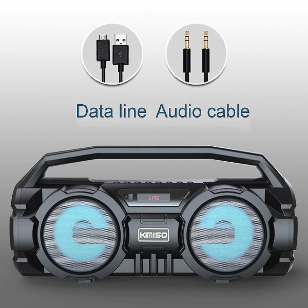 Bluetooth-høyttaler Bærbar Kraftig Subwoofer Utendørs Boombox