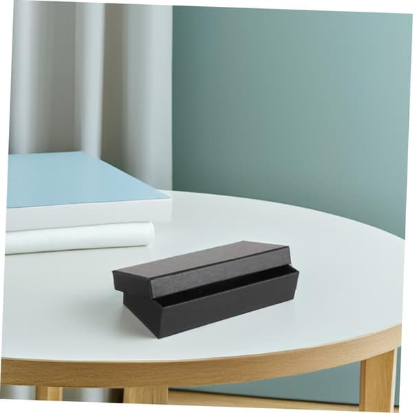 8 st elegant pappersklocklåda klockförvaringsfodral svampfoder pack smyckesorganisatör svart