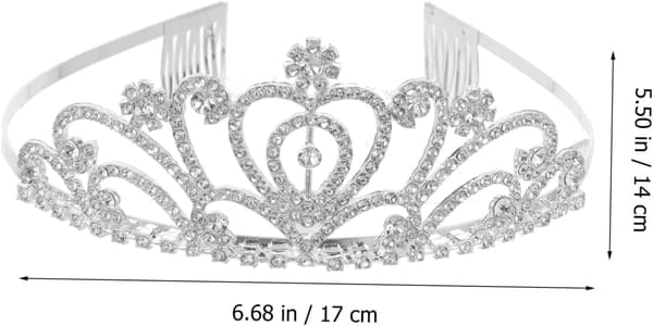 Legering Rhinestone Krone Tiaraer for Brud Bryllup Hodeplagg Hårkam Rhinestones Hårtilbehør
