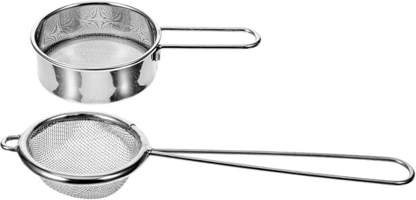 2 stk. Melsikt Bakestrainer Rund Rustfritt Stål Praktisk Solid Kjøkkenutstyr for Hjemmebaking