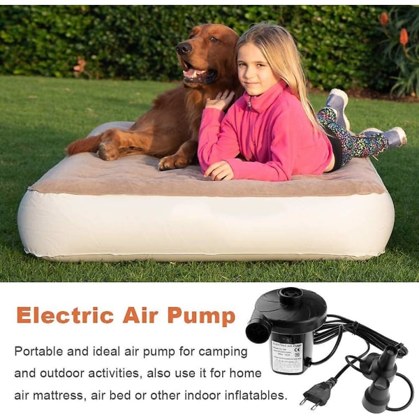 Elektrisk luftpump, 150w / 110v-120v elektrisk pump Elektrisk multifunktionspump med 3 luftmunstycken
