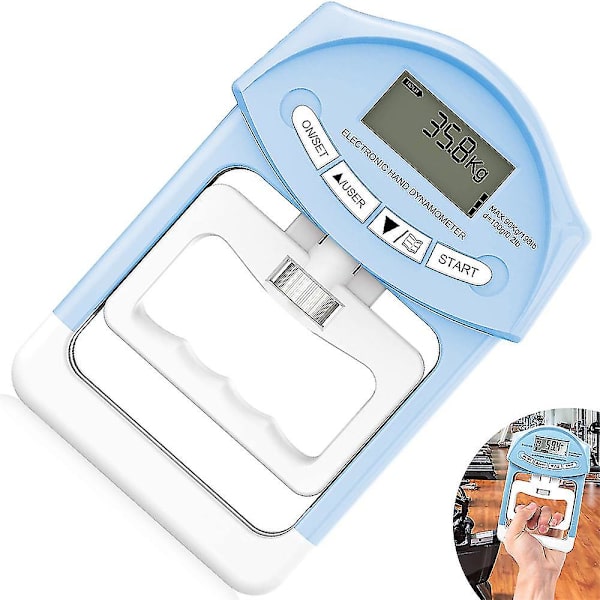 Digital Handdynamometer Greppstyrkemätare, blå