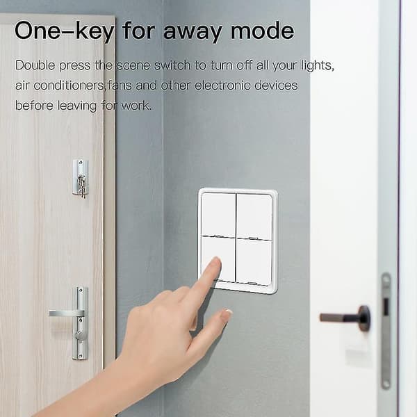 Tuya Zigbee Trådløs Smart Scene 4-Knap Scenario Switch