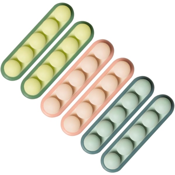 Silikon Ledningsorganiserere 6 stk Kabelholder Sporløs Lim for Skrivebord