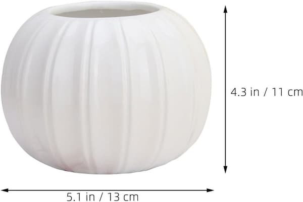 Modern Keramisk Blomvas Pumpaformad Vit Keramisk Blomsterarrangemangsvas