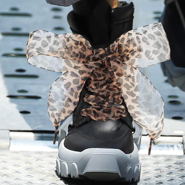 2 stk. leopardprint snørebånd, båndsnørebånd, sød mode leopard blød silke 4 cm