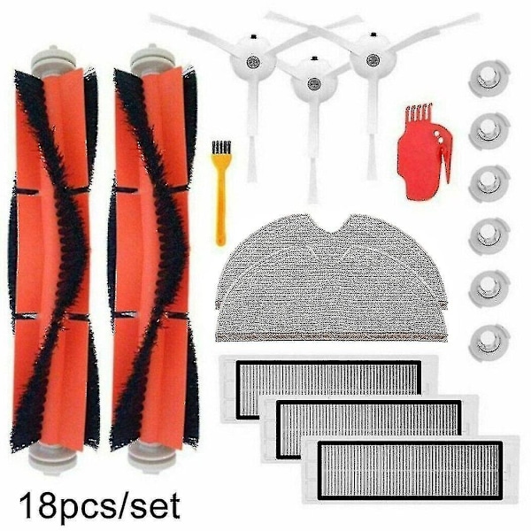 18 deler Xiaomi Roborock S6 S60 S65 S5 Max T6 støvsugerdeler