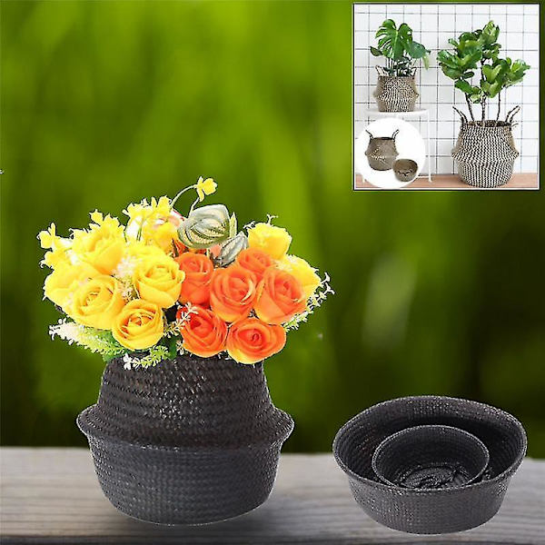 Rattan Kurv Vaskerom Oppbevaring Holder Multi