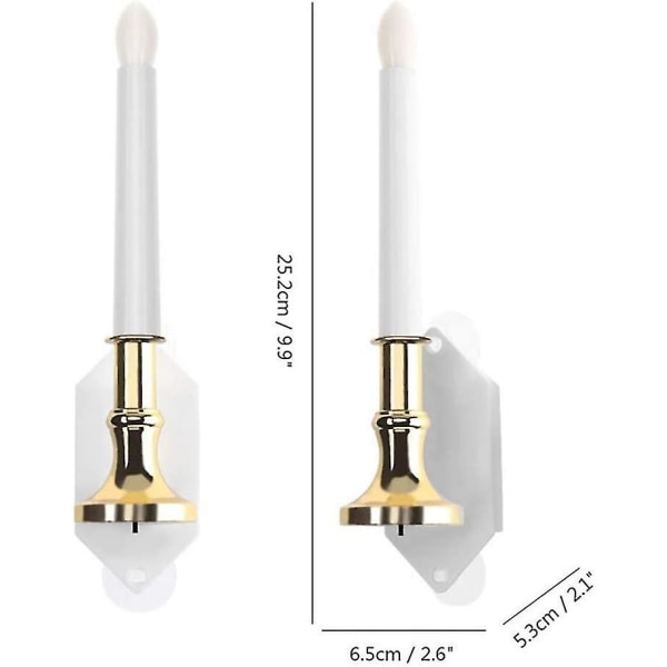 Solcelled Flammeløse Lys med Sugkopper, 2-pak